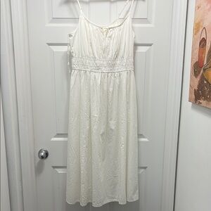 Jessica Simpson White Cotton Dress
